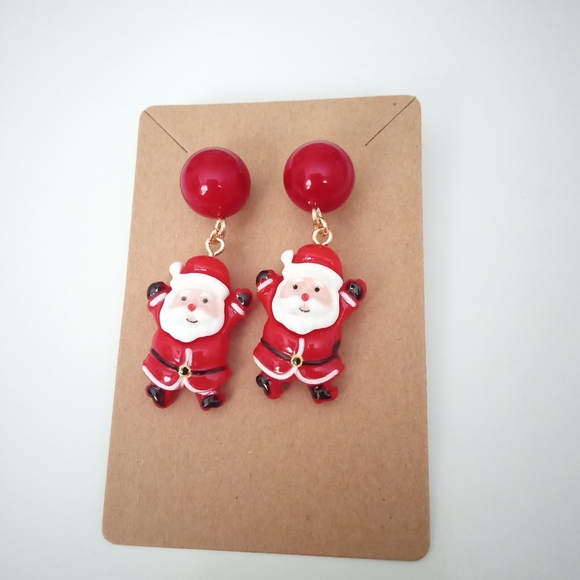 Fashion Jewelry Santa Dangle Earrings - Picture 2 of 5